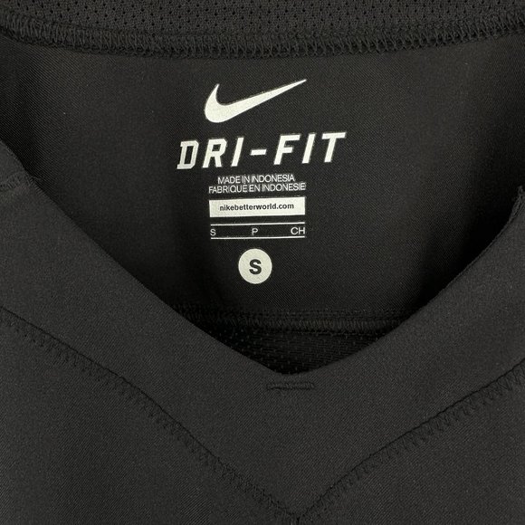 NWT Nike Dri-Fit Black Short Sleeve V-Neck Shirt - Picture 3 of 6
